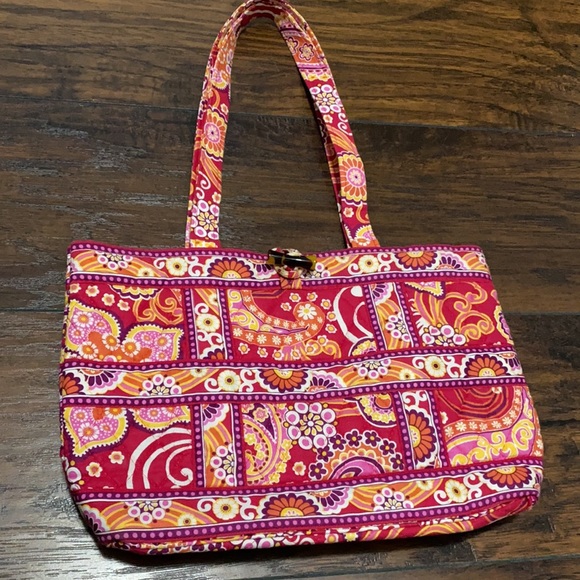 Vera Bradley Raspberry Fizz pink paisley purse bag - Picture 13 of 13